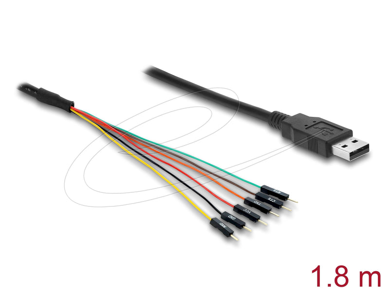 DeLOCK 63986 seriel konverter/repeater/isolator USB 2.0 TTL Sort