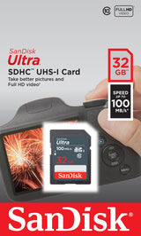 SanDisk Ultra 32GB SDHC Mem Card 100MB/s UHS-I Klasse 10