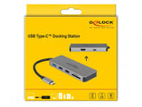 DeLOCK 87743 dockingstation USB 3.2 Gen 1 (3.1 Gen 1) Type-C Grå