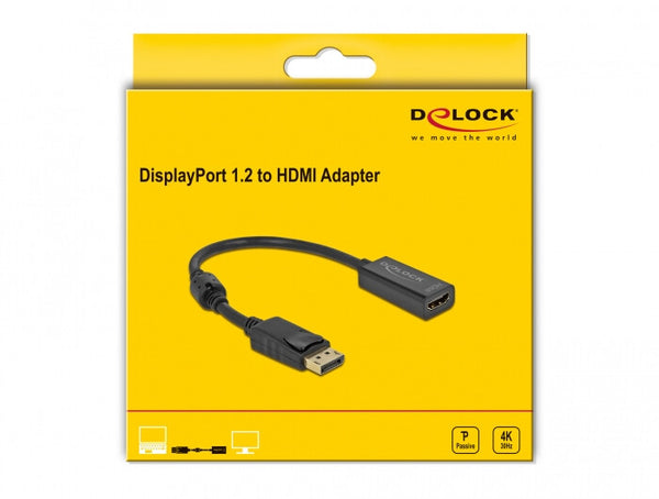 DeLOCK 63559 videokabel adapter 0,2 m DisplayPort HDMI Sort