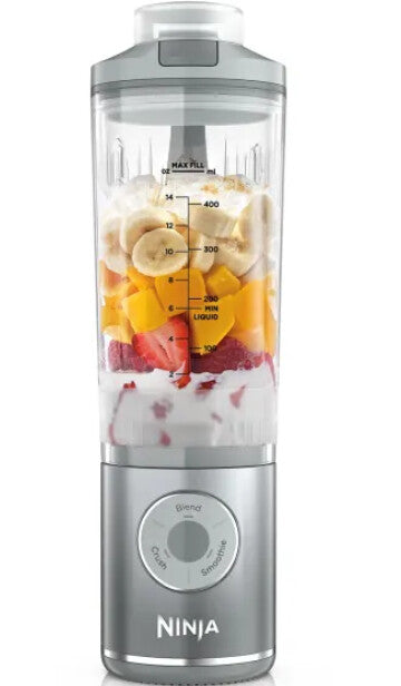 Ninja BC251EUSL blender 0,57 L Bærbar blender Sølv, Transparent