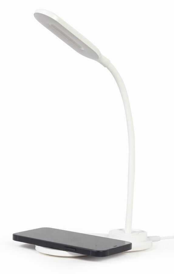 Gembird TA-WPC10-LED-01-W oplader til mobil enhed Smartphone Hvid DC Trådløs opladning Indendørs