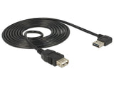 DeLOCK 1m, USB 2.0-A - USB 2.0-A USB-kabel USB A 0,48 Gbit/sek. Sort