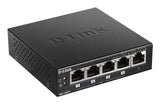 D-Link DGS-1005P/E netværksswitch Ikke administreret Gigabit Ethernet (10/100/1000) Strøm over Ethernet (PoE) Sort