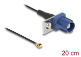 DeLOCK 90727 koaxial kabel 1.13 0,2 m FAKRA C I-PEX MHF1 Sort, Blå
