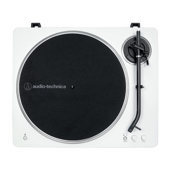 Audio-Technica AT-LP70XBT Bæltedrevet pladespiller Sølv, Hvid Fuld automatisk