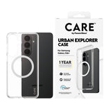PanzerGlass CARE™ by ® Urban Explorer Case Transparant m. Hvid Qi Samsung Galaxy S26+