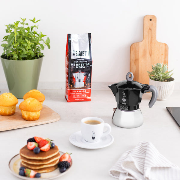 Bialetti Moka Induction Moka gryde 0,4 L Sort, Sølv