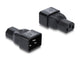 DeLOCK 80657 kabel kønsskifter 1 x 3 pin IEC 60320 C20 1 x 3 pin IEC 60320 C13 Sort