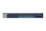 NETGEAR 8-Port Multi-Gigabit/10G Ethernet Ultra60 PoE++ Smart Switch with 2 SFP+ Ports (MS510TXUP) Administreret L2+ 10G Ethernet (100/1000/10000) Strøm over Ethernet (PoE) Grå