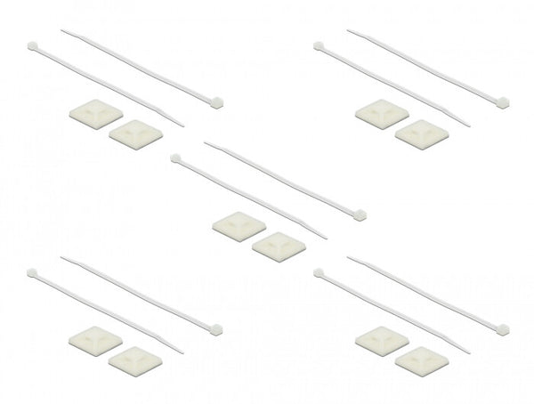 DeLOCK 18678 kabelbinderbeslag Hvid Nylon 10 stk