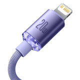 Baseus Crystal Shine kabel til mobiltelefon Lilla 1,2 m USB C Lightning