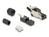 DeLOCK 86016 kabelsamler RJ45/LSA Sort, Sølv