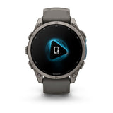 Garmin fēnix 9 3,56 cm (1.4") AMOLED 47 mm Digital 454 x 454 pixel Berøringsskærm Titanium Wi-Fi GPS (satellit)