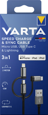 Varta 57937 101 111 oplader til mobil enhed Universel Lightning, USB Indendørs