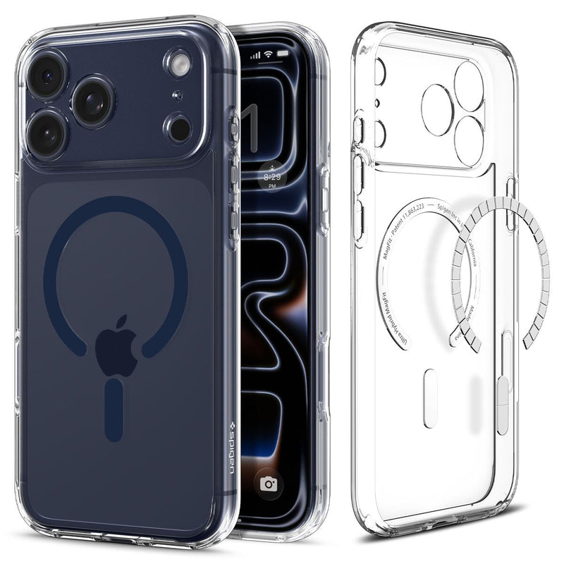 Spigen Ultra Hybrid (Mag Fit) mobiltelefon etui 17,5 cm (6.9") Cover Mørkeblå, Transparent