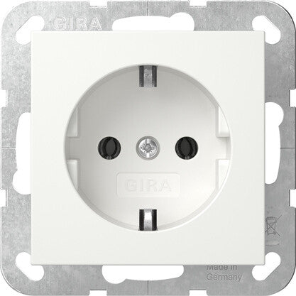 GIRA System 55 stikkontakt Schuko Hvid