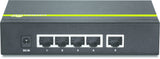 Trendnet TPE-TG50g Ikke administreret Gigabit Ethernet (10/100/1000) Strøm over Ethernet (PoE) Sort