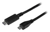 StarTech.com USB2CUB1M USB-kabel USB 2.0 1 m USB C Micro-USB B 0,48 Gbit/sek. Sort