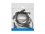 Lanberg CA-C13C-13CC-0018-BK el-ledning Sort 2 m C13 forbinder CEE7/7