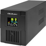 Qoltec 53770 UPS-enhed Interaktivt indgangsstik 1,5 kVA 900 W 2 AC stikkontakt(er)