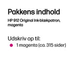 HP 912 Original Ink-blækpatron, magenta