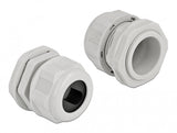 DeLOCK 60390 kabelforskruning Grå Plast 2 stk