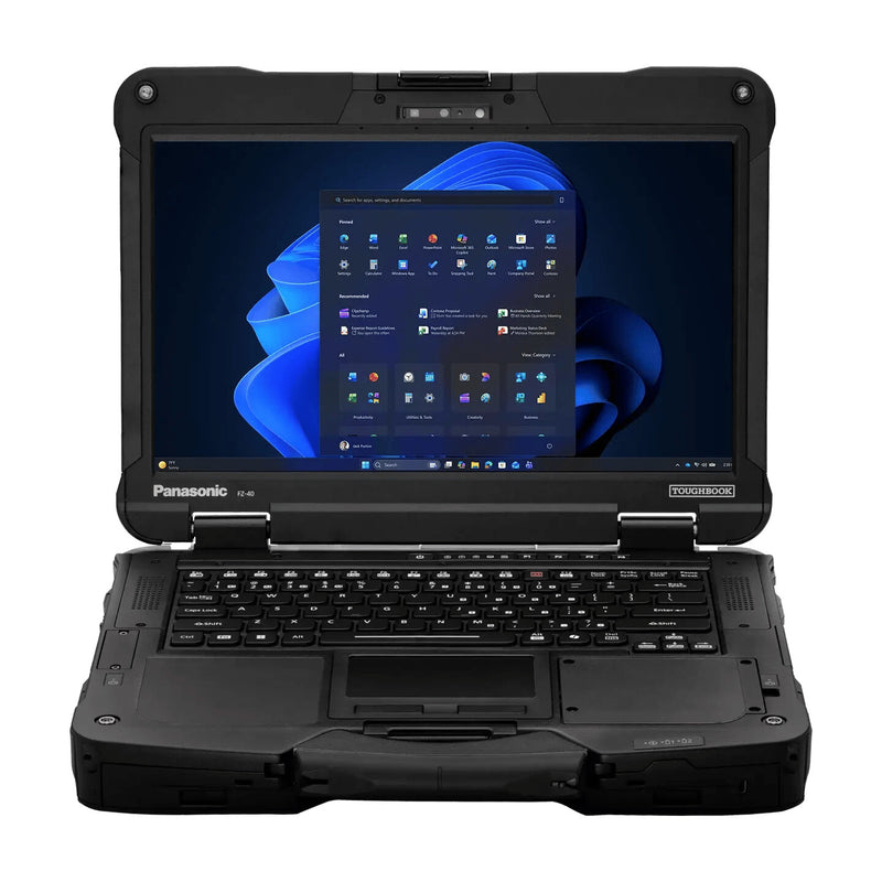 Panasonic Toughbook 40 mk3 Intel Core Ultra 5 235H Laptop 35,6 cm (14") Berøringsskærm Fuld HD 16 GB DDR5-SDRAM 512 GB SSD Wi-Fi 7 (802.11be) Windows 11 Pro Sort, Grå