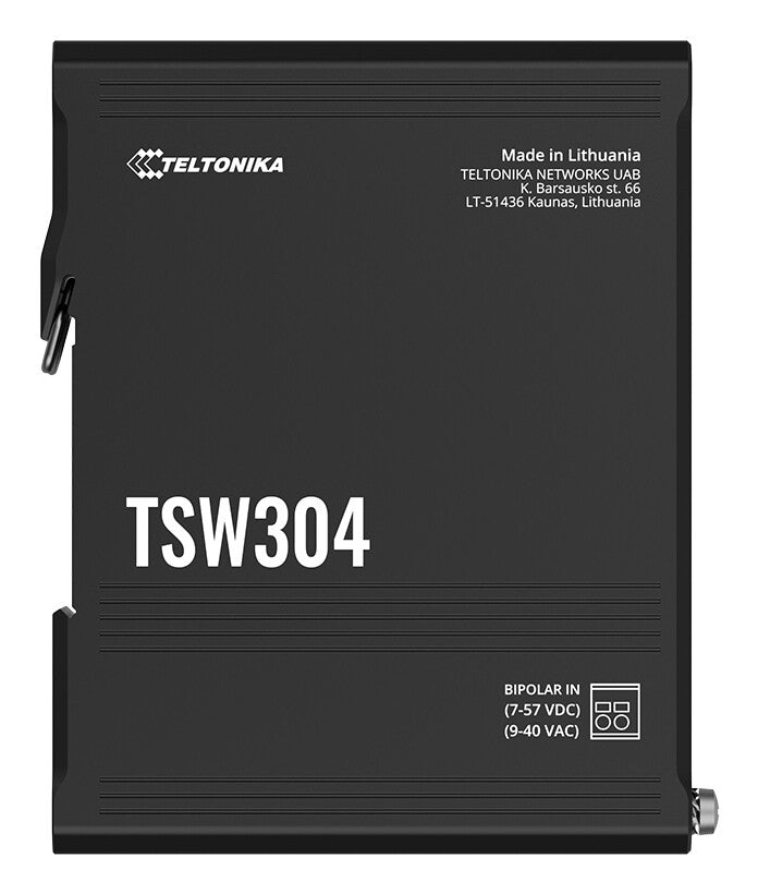Teltonika TSW304 Ikke administreret Gigabit Ethernet (10/100/1000) Strøm over Ethernet (PoE) Sort