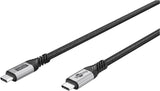 Goobay 74776 USB-kabel USB4 Gen 4x2 1,5 m USB C 80 Gbit/sek. 240 W Sort, Sølv