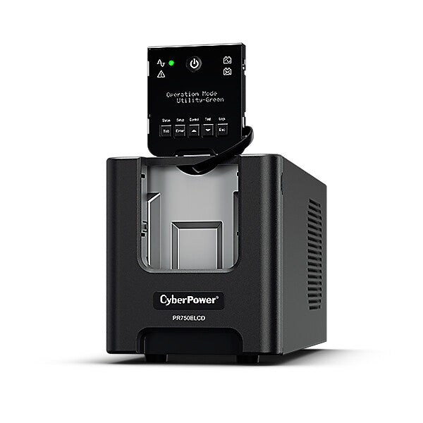 CyberPower PR750ELCD UPS-enhed Interaktivt indgangsstik 0,75 kVA 675 W 6 AC stikkontakt(er)