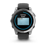 Garmin Fenix E 3,3 cm (1.3") AMOLED 47 mm Digital 416 x 416 pixel Berøringsskærm Rustfrit stål Wi-Fi GPS (satellit)