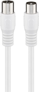 Goobay 58810 koaxial kabel 3C-2V 5 m Hvid