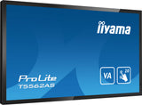 iiyama T5562AS-B1 skilte display Interaktivt fladpanel 138,7 cm (54.6") VA 500 cd/m² 4K Ultra HD Sort Berøringsskærm Indbygget processer Android 8.0 24/7