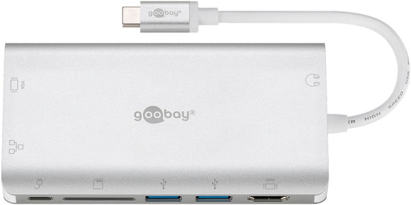 Goobay 49850 interface hub USB Type-C 5000 Mbit/s Sølv