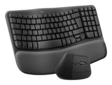 Logitech Wave Keys and Lift Combo tastatur Mus inkluderet Universel Bluetooth QWERTZ Tysk Grafit