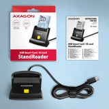 Axagon CRE-SM4NC smartcard læser Indendørs USB USB 2.0 Sort