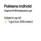 HP Original 951-blækpatron, gul