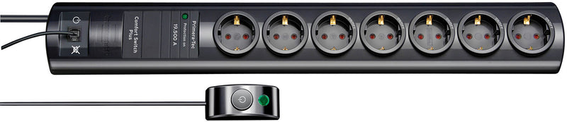 Brennenstuhl 1153300467 Sort 7 AC stikkontakt(er) 230 V 2 m