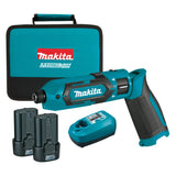 Makita TD022DSE elektrisk skiftenøgle 1/4" 2450 rpm 25 Nm Sort, Blå 7,2 V