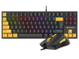 Tracer HORNET 87 tastatur Mus inkluderet Spil USB QWERTY Engelsk Sort, Gul