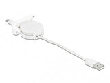 DeLOCK 81319 USB-kabel USB 2.0 0,62 m USB A Micro-USB B 0,48 Gbit/sek. Hvid