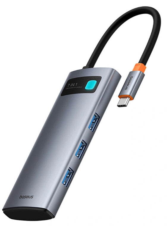 Baseus USB Type-C 5000 Mbit/s Grå