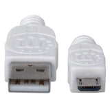 Manhattan 323987 USB-kabel USB 2.0 1 m USB A Micro-USB B 0,48 Gbit/sek. Hvid