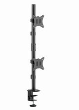 Gembird MA-D2-02 skærmbeslag og -stativer 81,3 cm (32") Skrivebord Sort