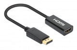 Manhattan 153713 videokabel adapter 0,15 m DisplayPort HDMI Sort