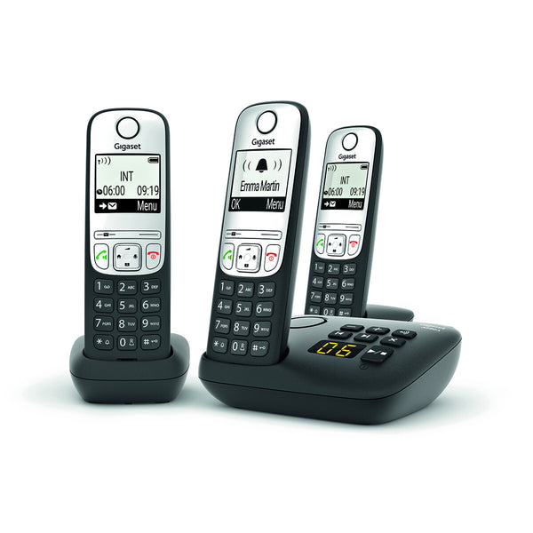 Gigaset A690A Analog/DECT-telefon Nummervisning Sort