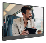 AOC 16T20E2 Bærbart tv og skærm Bærbar skærm Sort 39,6 cm (15.6") LED 1920 x 1080 pixel