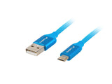 Lanberg CA-USBM-20CU-0018-BL USB-kabel USB 2.0 1,8 m Micro-USB A USB A 0,48 Gbit/sek. Blå