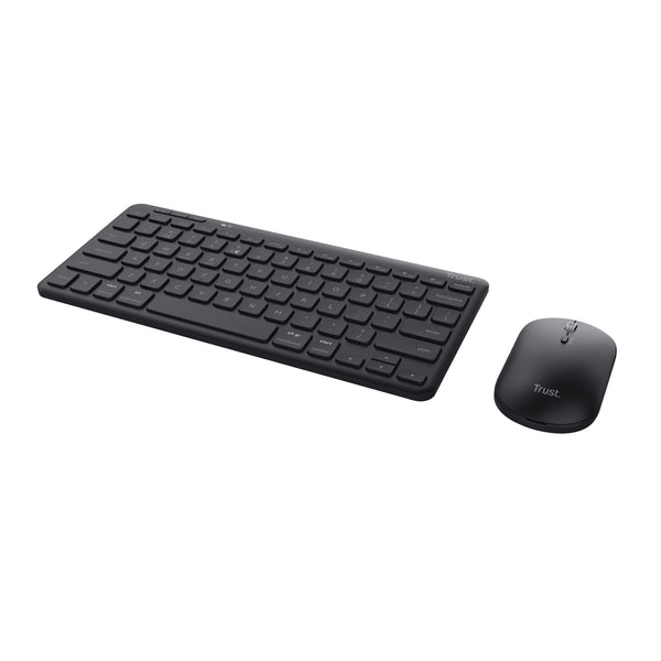 Trust Lyra tastatur Mus inkluderet Kontor RF trådløs + Bluetooth QWERTZ Tysk Sort